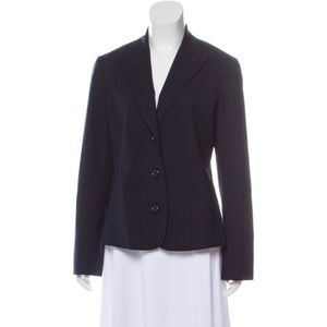 LAFAYETTE 148 Classic Navy Pinstriped Blazer